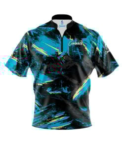 CoolWick Elite Snip Net Teal Black Sash Zip Jersey