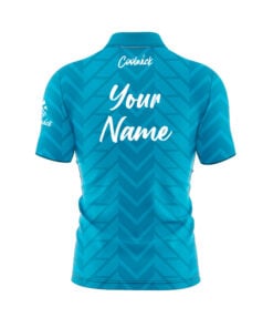Alternative view of CoolWick Elite Worra Teal Sash Zip Jersey