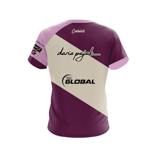 900 Global Daria Pajak Pink Cream CoolWick Bowling Jersey - Image 2