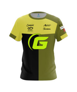 900 Global Daria Pajak Green Yellow Slash CoolWick Bowling Jersey