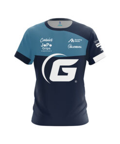900 Global Daria Pajak Navy Teal Zigzag CoolWick Bowling Jersey
