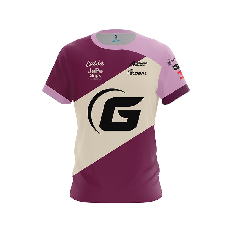 900 Global Daria Pajak Pink Cream CoolWick Bowling Jersey