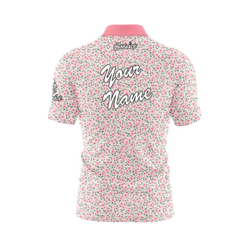 Pink Azaleas Ultra Fast Track CoolWick Bowling Jersey - Image 3