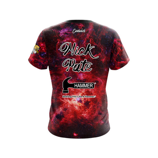 Hammer Nick Pate Red Nebula CoolWick Bowling Jersey - Image 2