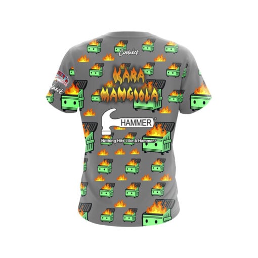 Hammer Kara Mangiola Dumpster Fire CoolWick Bowling Jersey - Image 2