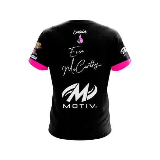Motiv Erin McCarthy Pink Flamingo CoolWick Bowling Jersey - Image 2