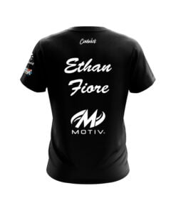 Alternative view of Motiv Ethan Fiore Black White CoolWick Bowling Jersey