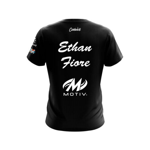 Motiv Ethan Fiore Black White CoolWick Bowling Jersey - Image 2