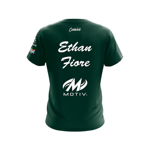 Motiv Ethan Fiore Green White CoolWick Bowling Jersey - Image 2