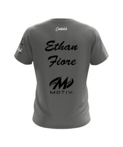 Alternative view of Motiv Ethan Fiore Grey Black CoolWick Bowling Jersey