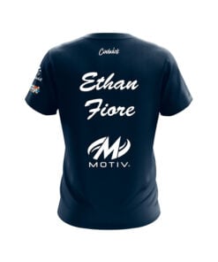 Alternative view of Motiv Ethan Fiore Navy White CoolWick Bowling Jersey