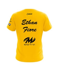 Alternative view of Motiv Ethan Fiore Yellow Black CoolWick Bowling Jersey