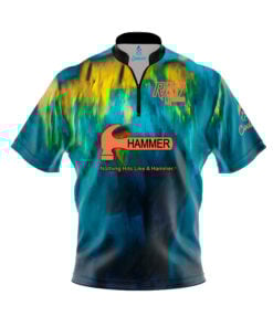 Hammer Raw Hammer Smoke Blue Gold Fast Track CoolWick Bowling Jersey