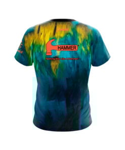 Alternative view of Hammer Raw Hammer Smoke Blue Gold CoolWick Bowling Jersey