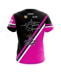 Alternative view of Roto Grip Anthony Simonsen Pink Black CoolWick Bowling Jersey
