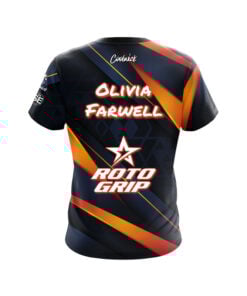 Alternative view of Roto Grip Olivia Farwell Navy Orange Impulse CoolWick Bowling Jersey