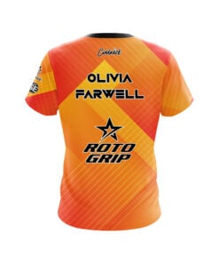 Alternative view of Roto Grip Olivia Farwell Orange Argyle CoolWick Bowling Jersey