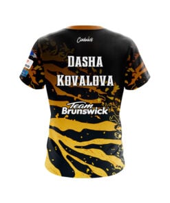 Alternative view of Brunswick Dasha Kovalova Black Gold Stripes CoolWick Bowling Jersey