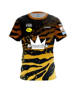 Brunswick Dasha Kovalova Black Gold Stripes CoolWick Bowling Jersey