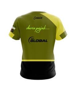 Alternative view of 900 Global Daria Pajak Green Yellow Slash CoolWick Bowling Jersey