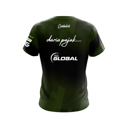 900 Global Daria Pajak Green Blocks CoolWick Bowling Jersey - Image 2
