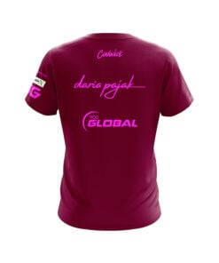 Alternative view of 900 Global Daria Pajak Maroon CoolWick Bowling Jersey