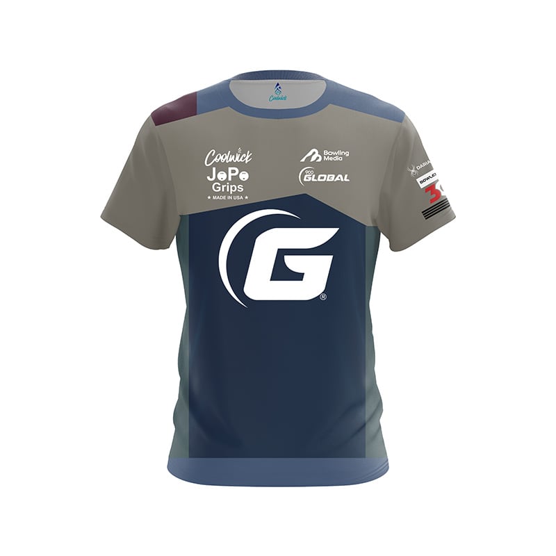 900 Global Daria Pajak Navy Grey Intersection CoolWick Bowling Jersey