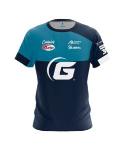 900 Global Daria Pajak Navy Teal Zigzag CoolWick Bowling Jersey