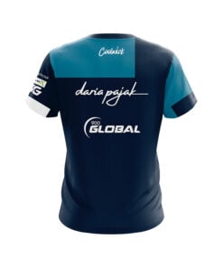 Alternative view of 900 Global Daria Pajak Navy Teal Zigzag CoolWick Bowling Jersey