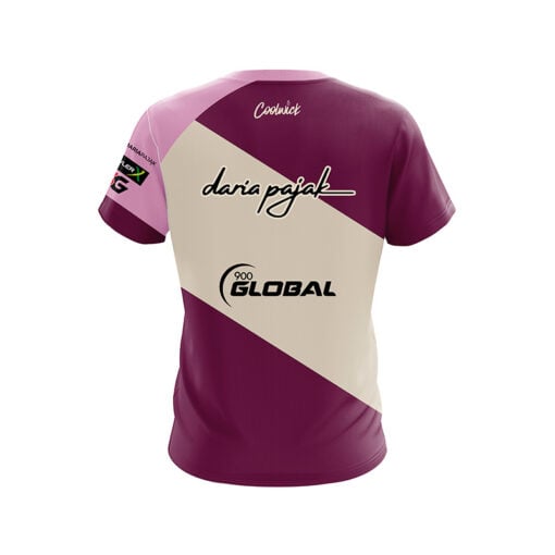 900 Global Daria Pajak Pink Cream CoolWick Bowling Jersey - Image 2