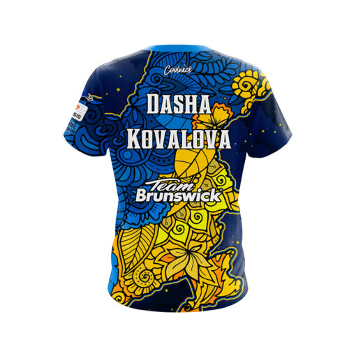 Brunswick Dasha Kovalova Ukraine CoolWick Bowling Jersey - Image 2