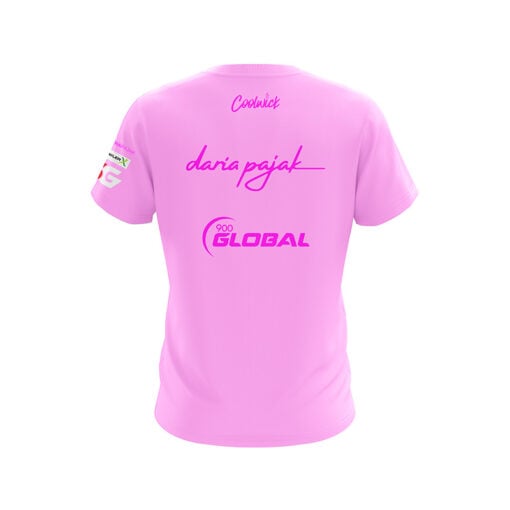 900 Global Daria Pajak Hot Pink CoolWick Bowling Jersey - Image 2