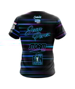 Alternative view of Storm Jean Perez Blue Futuristic Sport CoolWick Bowling Jersey
