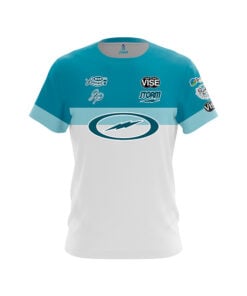 Storm Jean Perez Blue White Stripes CoolWick Bowling Jersey