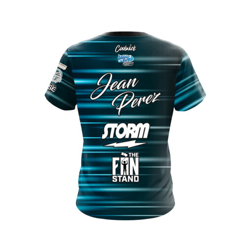 Storm Jean Perez Navy Futuristic Sport CoolWick Bowling Jersey - Image 2