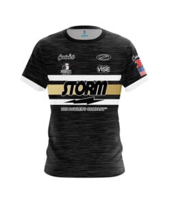 Storm Katelyn Abigania Heather Gold Stripe CoolWick Bowling Jersey