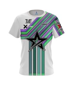 Stefanie Johnson Roto Grip Violet Blue Lines CoolWick Bowling Jersey