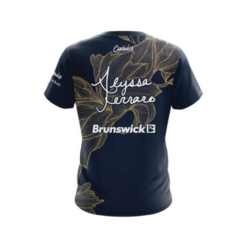 Brunswick Alyssa Ferraro Deco Flowers CoolWick Bowling Jersey - Image 2
