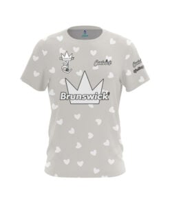 Brunswick Alyssa Ferraro Grey Hearts CoolWick Bowling Jersey