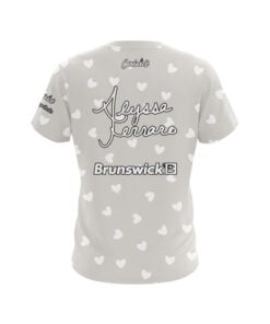 Alternative view of Brunswick Alyssa Ferraro Grey Hearts CoolWick Bowling Jersey
