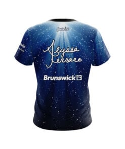 Alternative view of Brunswick Alyssa Ferraro Snow and Stars CoolWick Bowling Jersey