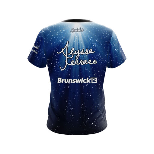 Brunswick Alyssa Ferraro Snow and Stars CoolWick Bowling Jersey - Image 2