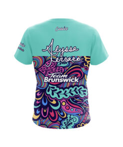 Alternative view of Brunswick Alyssa Ferraro Summer Abstract CoolWick Bowling Jersey