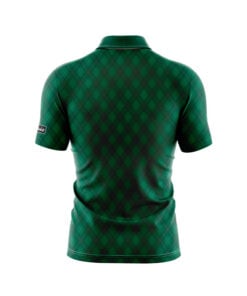 Alternative view of CoolWick Argyle Green Everyday Button Polo