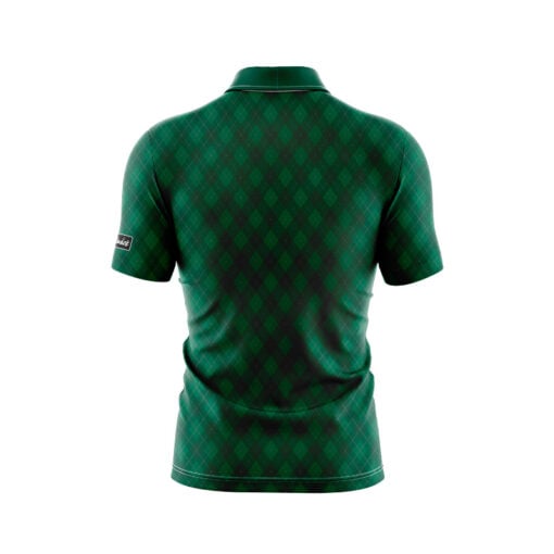 CoolWick Argyle Green Everyday Button Polo - Image 2