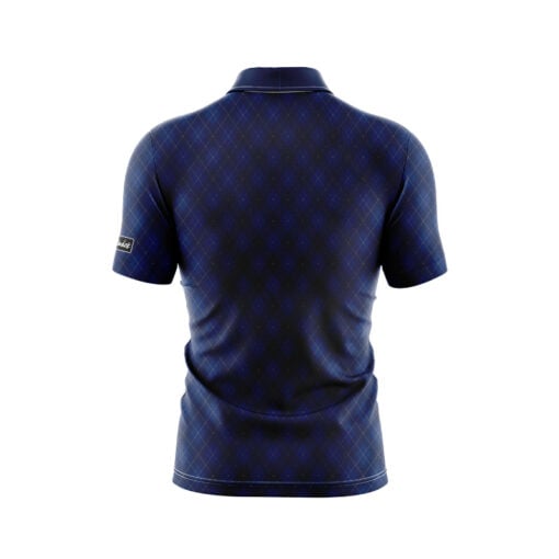 CoolWick Argyle Navy Everyday Button Polo - Image 2