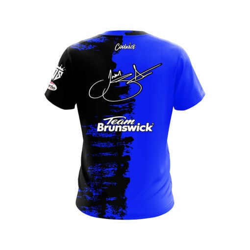 Brunswick Jason Sterner Duotone Blue Black CoolWick Bowling Jersey - Image 2