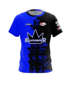 Brunswick Jason Sterner Duotone Blue Black CoolWick Bowling Jersey
