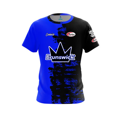 Brunswick Jason Sterner Duotone Blue Black CoolWick Bowling Jersey