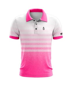 CoolWick Pink White Point Everyday Button Polo